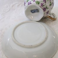 Tea Cup Chintz Purple Violets Made in Japan Vintage Retro TeaTime Dainty Tea Time Gift Mid Century Shabby Chic  WhenRosesBloom Classic Tea