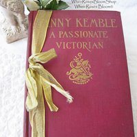 Vintage Red Book biography Fanny Kemble 1st Edition Margaret Armstrong Southern Slavery Plantation life Decorative Library WhenRosesBloom