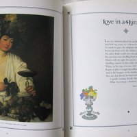 Vintage Book Renaissance Poetry Paintings Romantic Love Come Live with Me and Be My Love 1st Ed  Decorative Library Decor   WhenRosesBloom