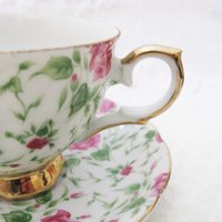 Vintage Rose Chintz Tea Cup Made Japan Mid Century Retro Elegant Tea Gift Victoria Downtown Tea Cottage Shabby Chic WhenRosesBloom