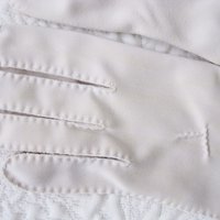 Gloves Beige Fabric short Vegan Retro Vintage Tea Party Elegant Cosplay Downton Miss Fisher Mid Century Style Free Ship US When Roses Bloom