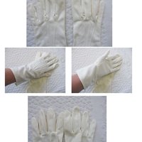 Soft White Gloves Sz 8 Vintage Wedding Tea Dance Retro Mid Century Elegant Cosplay Man Woman Costume  Free Ship US When Roses Bloom