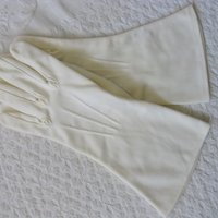 Soft White Gloves Sz 8 Vintage Wedding Tea Dance Retro Mid Century Elegant Cosplay Man Woman Costume  Free Ship US When Roses Bloom