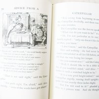 Book Alice in Wonderland 125th Anniversary Vintage Retro Library Decorative Graphic Art Cover Juvenile Child Fiction Fantasy WhenRosesBloom