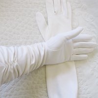 Vintage White Gloves Wedding Tea Retro Mid Century Bride Bridesmaid Downton Titanic Austen Cosplay  Free Ship  US When Roses Bloom