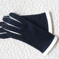 Vintage Gloves Blue White Sz 7 NOS Retro Mid Century Dance Tea Party 60s  Audrey Hepburn Miss Fisher Cosplay Free Ship  US When Roses Bloom