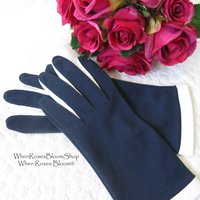 Vintage Gloves Blue White Sz 7 NOS Retro Mid Century Dance Tea Party 60s  Audrey Hepburn Miss Fisher Cosplay Free Ship  US When Roses Bloom