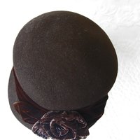 Vintage Hat Brown Cloche Tea Wedding Garden Party Retro Tailored Elegance Downton Miss Phryne Fisher Gatsby Cosplay Style  WhenRosesBloom