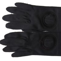 Vintage Black Gloves Sz 6 6.5 Driving Gloves Mid Century Retro 60's Audrey Hepburn Hollywood Glamour Steampunk  Free Ship US WhenRosesBloom