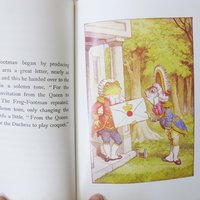 Book Alice in Wonderland 125th Anniversary Vintage Retro Library Decorative Graphic Art Cover Juvenile Child Fiction Fantasy WhenRosesBloom