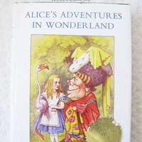 Book Alice in Wonderland 125th Anniversary Vintage Retro Library Decorative Graphic Art Cover Juvenile Child Fiction Fantasy WhenRosesBloom