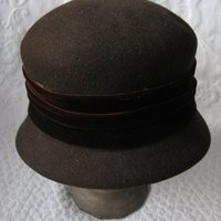 Vintage Hat Brown Cloche Tea Wedding Garden Party Retro Tailored Elegance Downton Miss Phryne Fisher Gatsby Cosplay Style  WhenRosesBloom