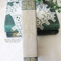 Book Where Ghosts Walked Literary History 1898 1st Ed Decorative Pretty Cover Vintage Library Decor Gift Decorative Artwork  WhenRosesBloom