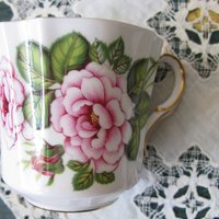 Vintage Tea Cup Shakespeare  Rose English Bone China Tea Gift Dainty Elegant Shabby Chic Retro Mid Century Classic British WhenRosesBloom