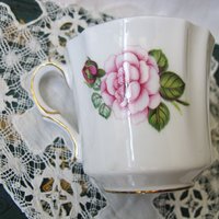 Vintage Tea Cup Shakespeare  Rose English Bone China Tea Gift Dainty Elegant Shabby Chic Retro Mid Century Classic British WhenRosesBloom