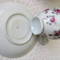 Vintage Rose Chintz Tea Cup Pink Purple Japan Mid Century Retro Elegant Tea Gift Victoria Downtown Tea Cottage Shabby Chic WhenRosesBloom