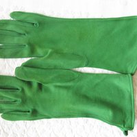 Vintage Green Matinee Gloves Tea Party Retro Mid Century Cosplay Wedding Bride Bridesmaid Afternoon Tea Shipping Incl. US When Roses Bloom