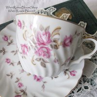 Lefton Teacup Pink Roses Vintage Mid Century Retro Tea Gift Downton Abbey Shabby Chic Classic Tea WhenRosesBloom
