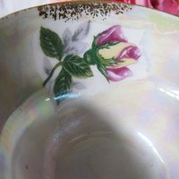 Tea Cup Pink Roses Footed Japan Vintage Downton Tea Time Gift Cottage Shabby Chic Mid Century Tea Style  WhenRosesBloom