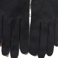 Black Gloves Vintage Size 6.5 Retro Mid Century Tea Dance Wedding Downton Miss Fisher Steampunk Cosplay Glove Free Ship  US When Roses Bloom