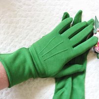 Vintage Green Matinee Gloves Tea Party Retro Mid Century Cosplay Wedding Bride Bridesmaid Afternoon Tea Shipping Incl. US When Roses Bloom