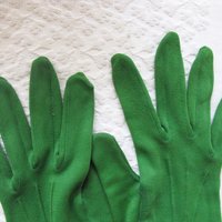 Vintage Green Matinee Gloves Tea Party Retro Mid Century Cosplay Wedding Bride Bridesmaid Afternoon Tea Shipping Incl. US When Roses Bloom