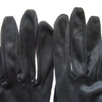 Vintage Gloves Black Sz 6.5 Nylon Retro Mid Century 40s 50s Tea Dance Wedding Downton Steampunk Retro  Cosplay Free Ship US  WhenRosesBloom