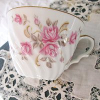 Lefton Teacup Pink Roses Vintage Mid Century Retro Tea Gift Downton Abbey Shabby Chic Classic Tea WhenRosesBloom