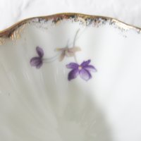 Violet Tea Cup Vintage Footed Cabinet Cup Child Dolly Mid Century Japan  Retro Tea Gift Cottage Farmhouse Shabby Chic Style WhenRosesBloom