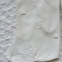 White Gloves Short Sz 6 Embroidered Vintage Retro Mid Century 40s 50s Tea Dance Wedding Downton Cosplay Gloves Free Ship US  WhenRosesBloom