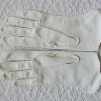 White Gloves Short Sz 6 Embroidered Vintage Retro Mid Century 40s 50s Tea Dance Wedding Downton Cosplay Gloves Free Ship US  WhenRosesBloom