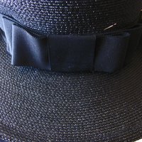 Vintage Black Straw Hat Classic  Flowers Garden Tea Party Hat Summer Straw Hat with Flowers Elegant Cosplay WhenRosesBloom