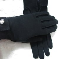 Black Gloves Vintage Size 6.5 Retro Mid Century Tea Dance Wedding Downton Miss Fisher Steampunk Cosplay Glove Free Ship  US When Roses Bloom