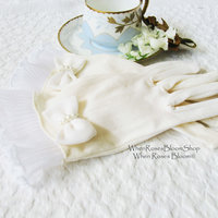 White Gloves Girl Vintage Child Classic Tea Party 1st Communion Flower Girl Wedding Bride Bridesmaid Retro Style Free Ship US WhenRosesBloom