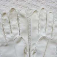White Gloves Short Sz 6 Embroidered Vintage Retro Mid Century 40s 50s Tea Dance Wedding Downton Cosplay Gloves Free Ship US  WhenRosesBloom