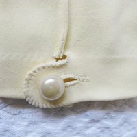 Yellow Gloves tailored Fabric Sz 6.5 Vintage Wedding Tea Party Retro Mid Century Bridal Downton Retro Cosplay Free Ship  US When Roses Bloom