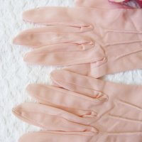 Pink Gloves Vintage Wedding Tea Party Lunch Date Retro Mid Century Bridal Downton Retro Cosplay NOS new old Free Ship  US When Roses Bloom