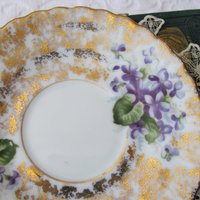 Violet Teacup  Footed Vintage Japan Mid Century Retro Dainty Tea Time Gift Victoria Downton Tea Elegant Farm Shabby Chic  WhenRosesBloom