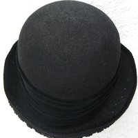 Vintage Hat Black  Cloche Tea Garden Party Eric Javets Retro Elegance Downton Miss Phryne Fisher Gatsby Cosplay Style  WhenRosesBloom