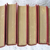Vintage Red Books Faith Baldwin Romance  circa 1930s-1940s  Set of 6 Classic  Red Gold Decorative Library Gift WhenRosesBloom