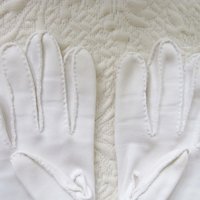 Gloves White Short Retro Vintage Tea Party Elegant Cosplay Downton Miss Fisher Mid Century Style Free Ship US When Roses Bloom