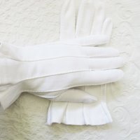 Gloves White Short Flare Retro Vintage Tea Party Elegant Cosplay Downton Miss Fisher Mid Century Style Free Ship US When Roses Bloom