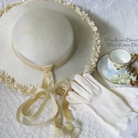 White Gloves Girl Vintage Child Classic Tea Party 1st Communion Flower Girl Wedding Bride Bridesmaid Retro Style Free Ship US WhenRosesBloom
