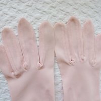 Vintage Pink Gloves Size 6.5 Wedding Tea Party Lunch Date Retro Mid Century Bridal Downton Retro Cosplay Free Ship  US When Roses Bloom