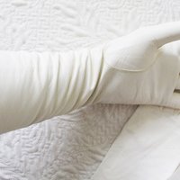 Vintage White Leather Matinee Gloves Retro Wedding Bride Tea NOS Downton Titanic Jane Austen Cosplay Free Ship  US When Roses Bloom