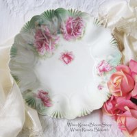 Vintage China Bowl w/Roses Art Nouveau R S Prussia  1900's Edwardian Victorian Cottage Farmhouse Romantic  Shabby Chic WhenRosesBloom