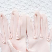 Pink Gloves Vintage Mid Forearm Length Wedding Tea Party Retro Bridal Mid Century Elegant Cosplay Free Ship US When Roses Bloom