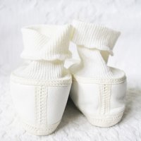 Vintage Baby Crib Shoes Size 1 White Leather Ballet Slippers Baby Keepsake Heirloom Gift doll shoes WhenRosesBloom