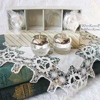 Vintage Silver Salt Pepper Shaker Apples Set/8 NOS Tea Brunch Downton Abbey Classic Tea Cottage Shabby Chic Decorative Gift WhenRosesBloom