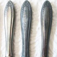 Vintage Silver Knives Sheridan Pattern 1910 Set 6  Victorian Edwardian Silverplate Estate Shabby Chic Farmhouse Downton Tea WhenRosesBloom